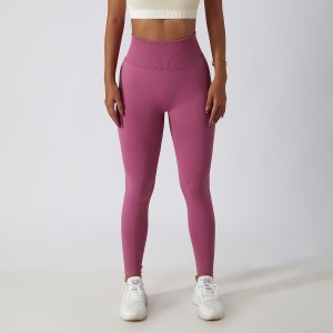 Bezszfowe leginsy wysoki stan jednokolorowe fitness siłownia   