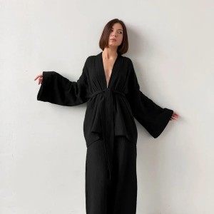 Damska piżama kimono krepa bawełniana 
