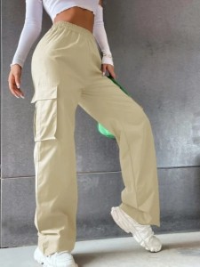 Damskie Spodnie Cargo z Wysokim Stanem – Eleganckie Joggery